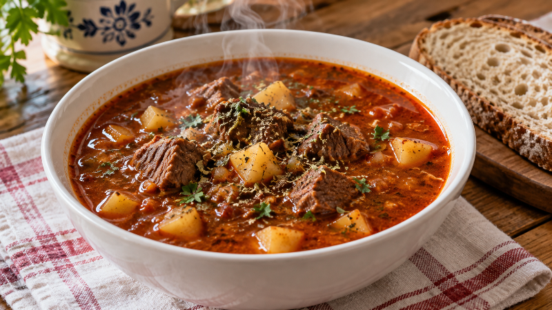 Jak na gulášovou polévku z hovězího krku