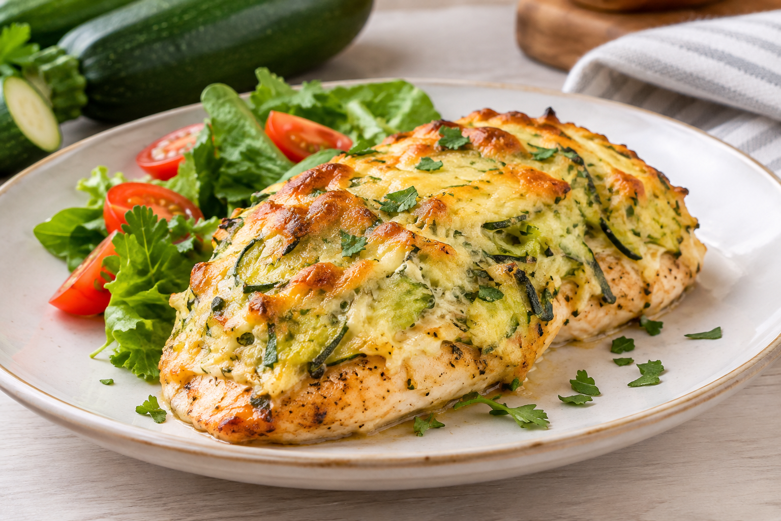 Jak na kuřecí zapečené pod cuketovou nádivkou: Domácí recept s praktickými tipy