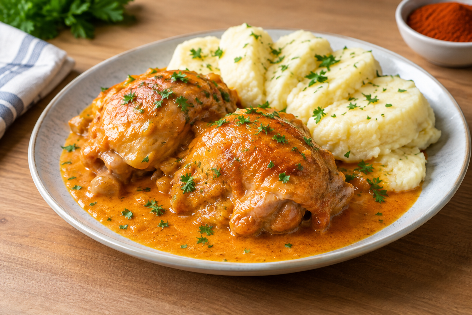Jak na kuřecí stehenní maso na paprice: Domácí recept s praktickými tipy