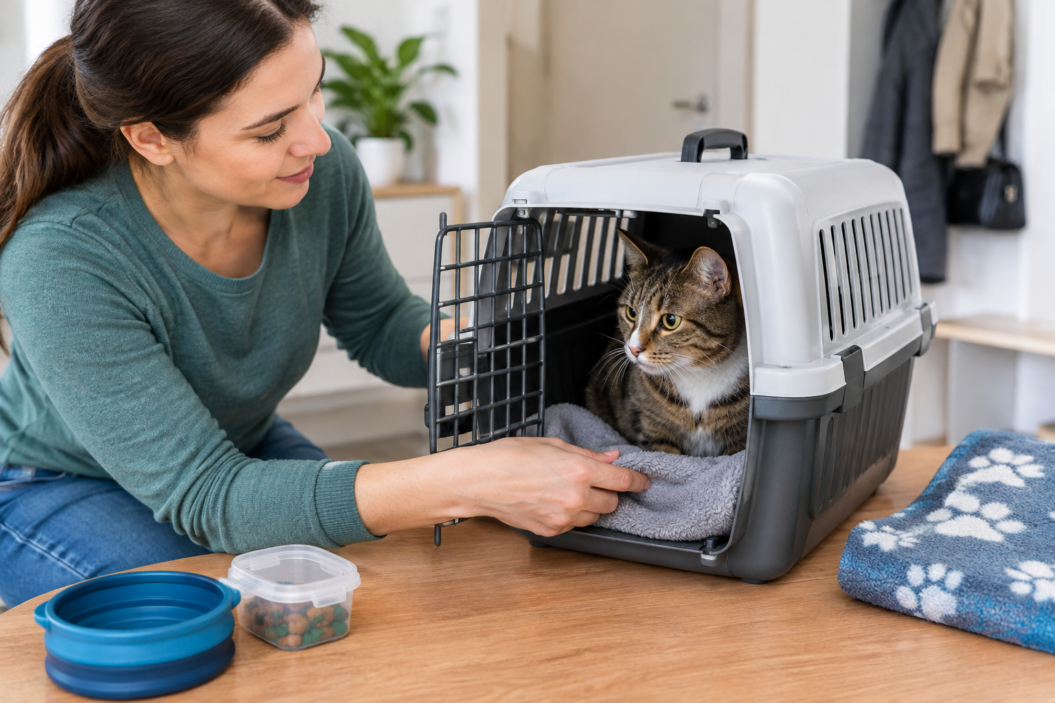 Jak připravit přepravku pro kočku na cestu k veterináři