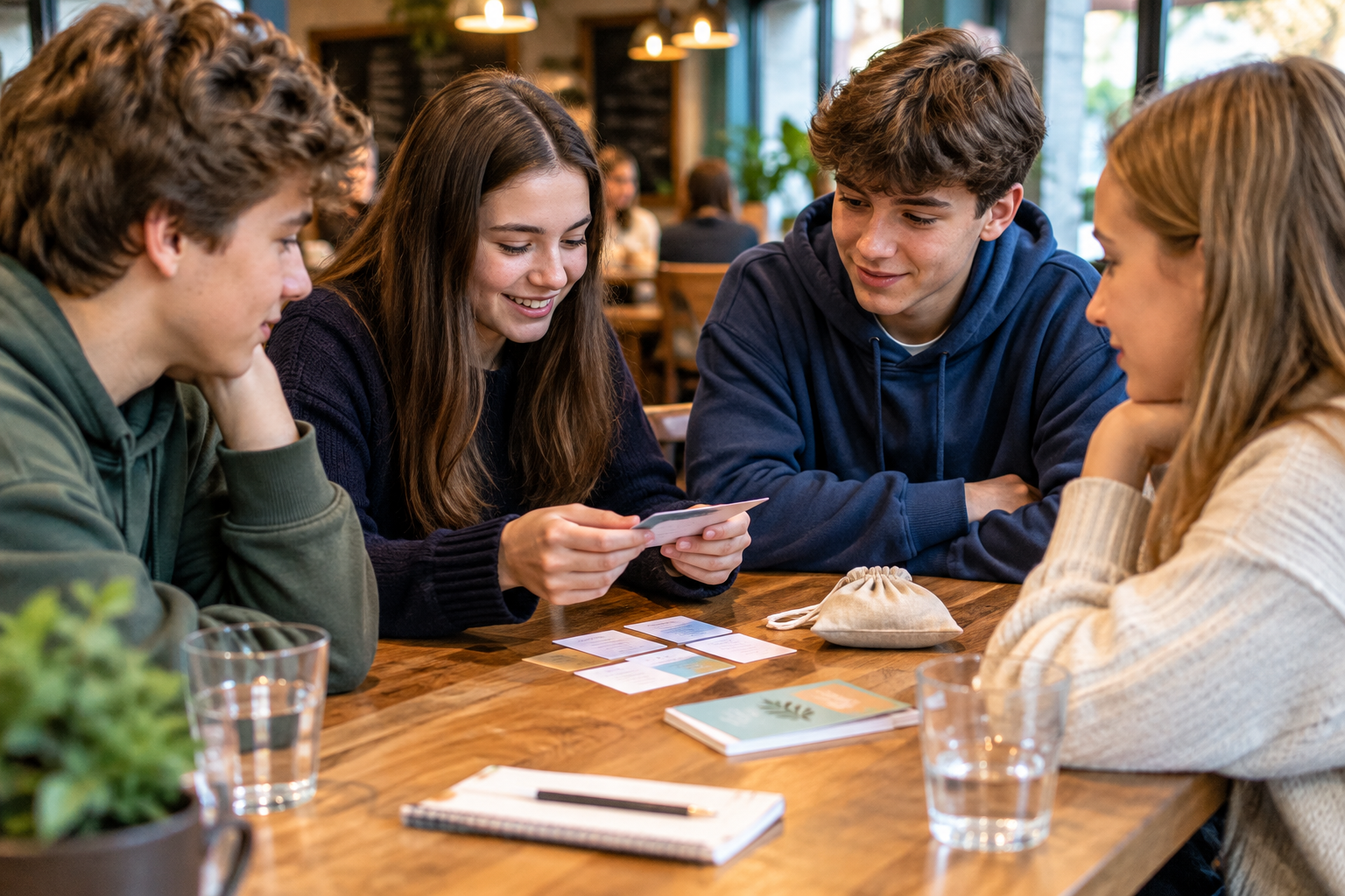 Jak zabavit teenagera (13–16 let) v restauraci bez telefonu a hlasitých hraček