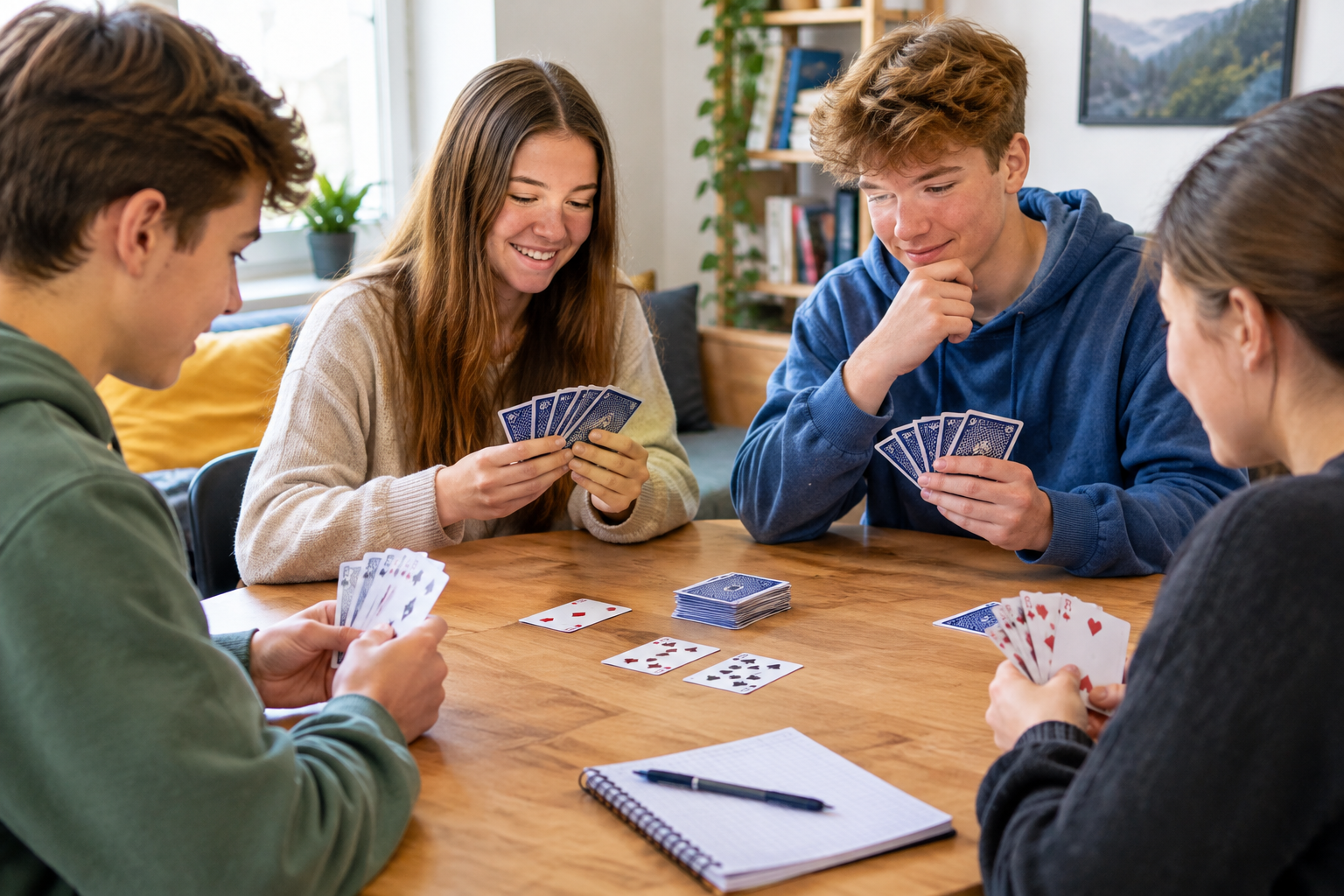 Jak připravit jednoduchou hru s kartami pro teenagera (13–16 let)