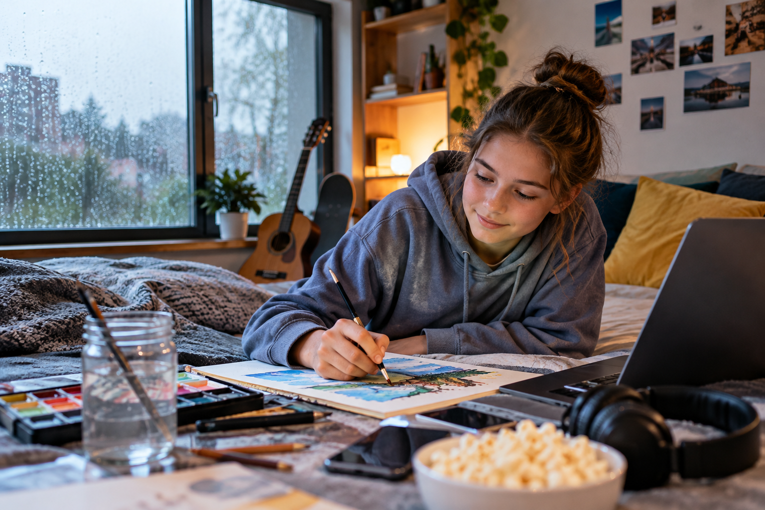 Jak zabavit teenagera (13–16 let) doma během deštivého odpoledne