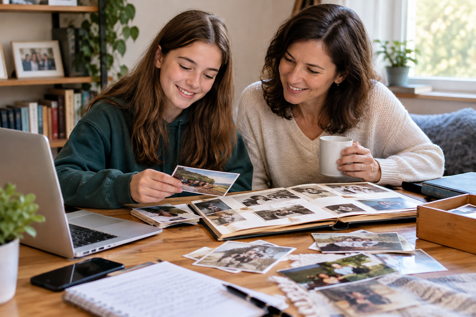 Jak s teenagerem (13–16 let) vytvořit rodinnou kroniku z fotografií a vzpomínek
