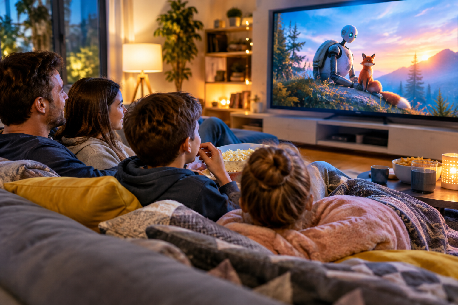 Jak připravit domácí filmový večer pro rodinu s dětmi různého věku (pro děti ve věku 10–12 let)