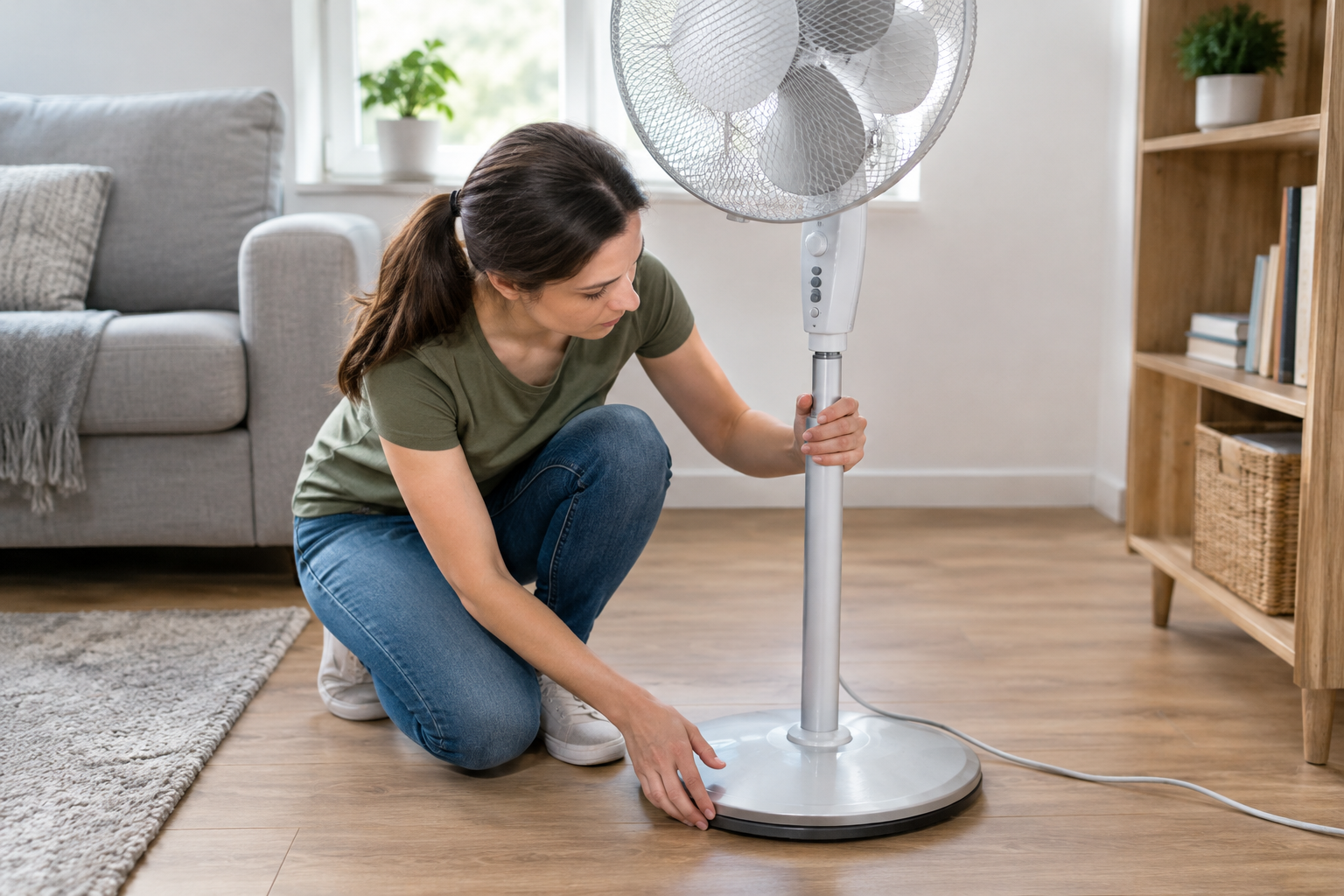 Proč elektrický ventilátor se viklá na podstavci a co bezpečně zkontrolovat jako první