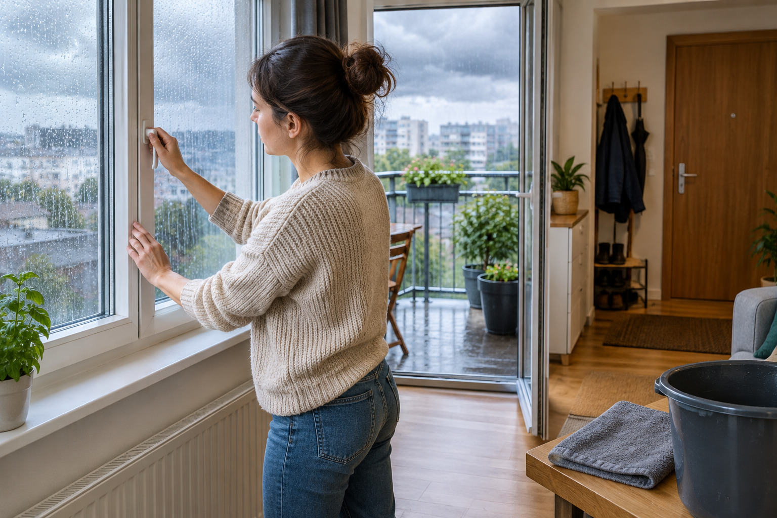 Jak připravit byt na prudký déšť: okna, balkon a věci u vstupu
